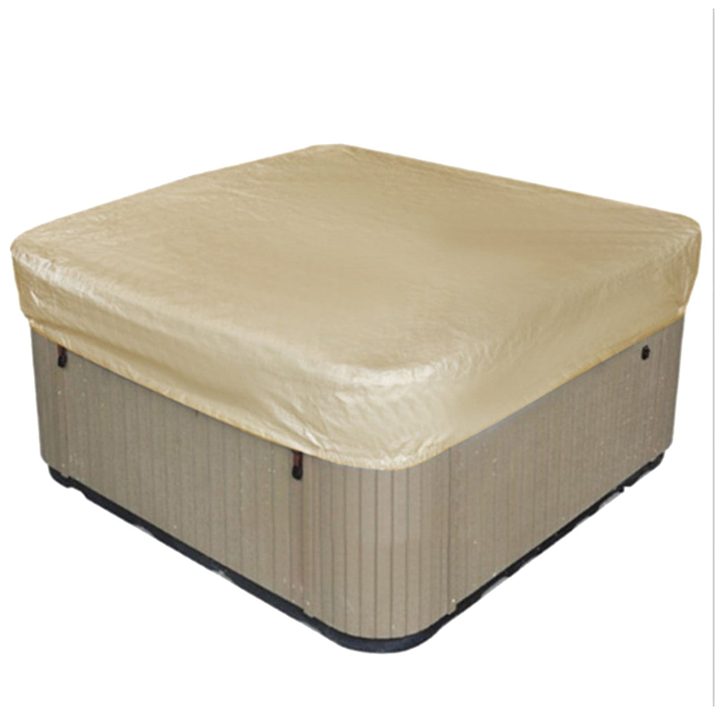 Square Hot Tub Cover - Outdoor Heavy Duty Protector for Patio Spas and Swimming Pools | Hard Covers For Hot Tub Waterproof Dust Cover for Hot Tubs, Jacuzzis, and Outdoor(Black -89.76x11.81") Beige-86.61x11.81"