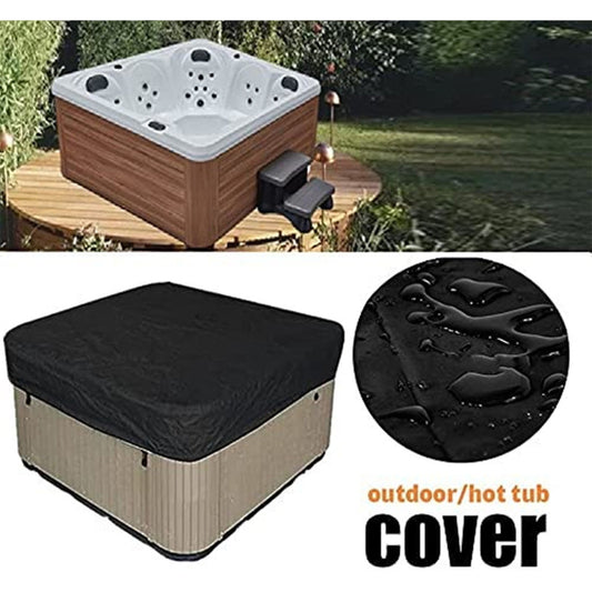 Square Hot Tub Cover - Outdoor Heavy Duty Protector for Patio Spas and Swimming Pools | Hard Covers For Hot Tub Waterproof Dust Cover for Hot Tubs, Jacuzzis, and Outdoor(Black -89.76x11.81") Black -90.94x11.81"