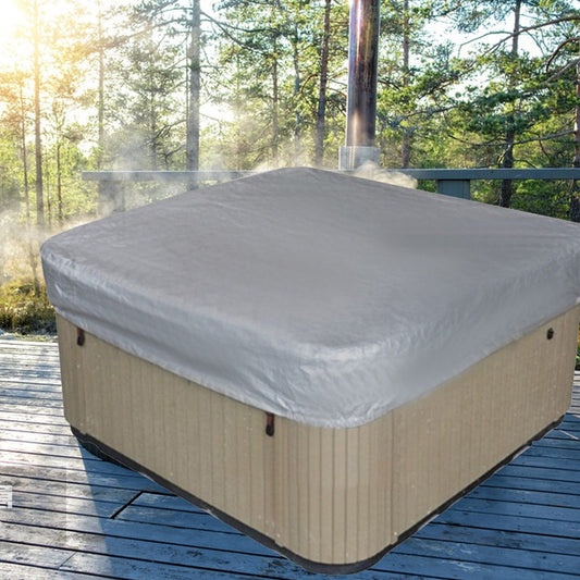 Square Hot Tub Cover - Outdoor Heavy Duty Protector for Patio Spas and Swimming Pools | Hard Covers For Hot Tub Waterproof Dust Cover for Hot Tubs, Jacuzzis, and Outdoor(Black -89.76x11.81") Grey -89.76x11.81"