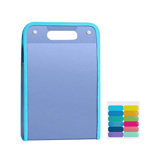 Important Document Storage, 13 Pockets Expanding File Folder with Colored Tabs, File Organizer with Expandable Cover, Expandable Accordian Filing Folder Letter A4 Size, 4 colours(A) A