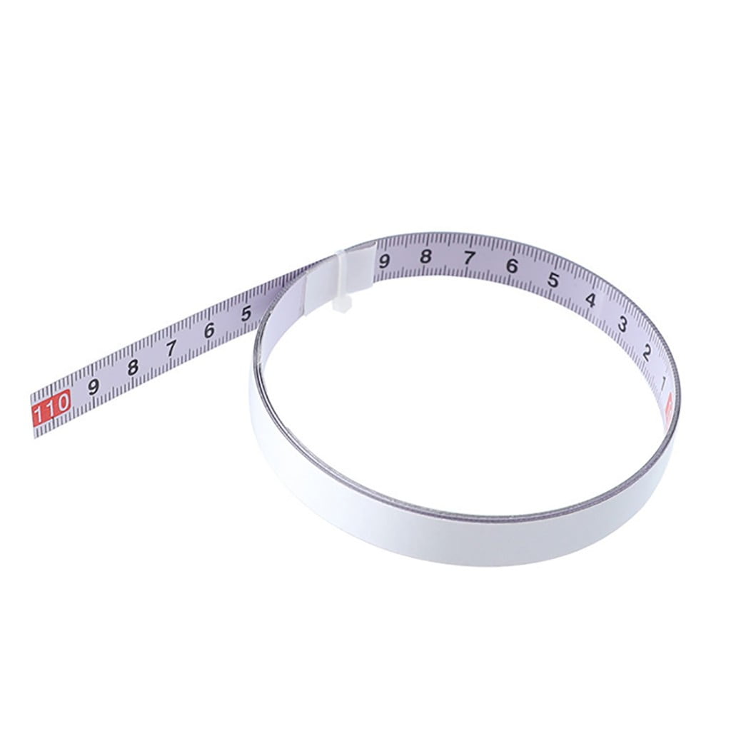 1 Pack 1/2/3/5 M Self-Adhesive Measuring Tape, Peel and Stick Tape Measure, Imperial and Metric Scales, Left-Right Reading Ruler Tape for Workbench, Table Saw, Drafting Table, White(1M) 1M