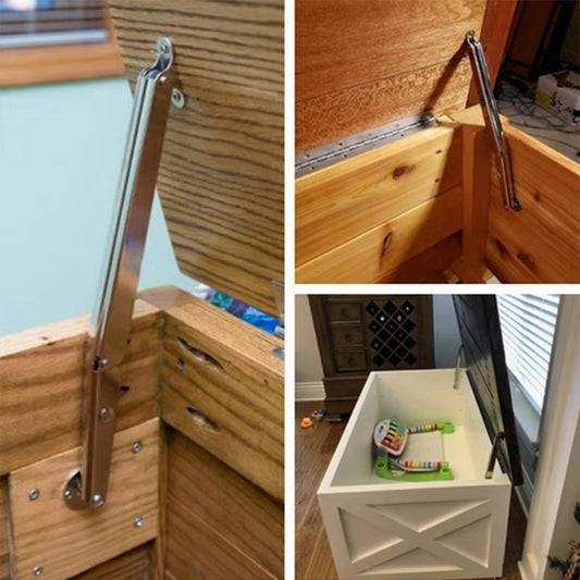 2PCS 100N Box Hinges Soft Close, Lid Support Hinge Soft Close Toy Box Hinges, Soft Close Hinges for Toy Box, Soft Close Cabinet Hinges and Slow Closing Lid Support Hinge