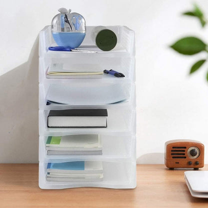 Stackable Paper Trays, Heavy Duty Rectangular Plastic Desk Holder Desktop Document File Organizer Storage Letter for Office Classroom (Clear) 12.8x9.84x2.16 12.8" x 9.84" x 2.16" Black