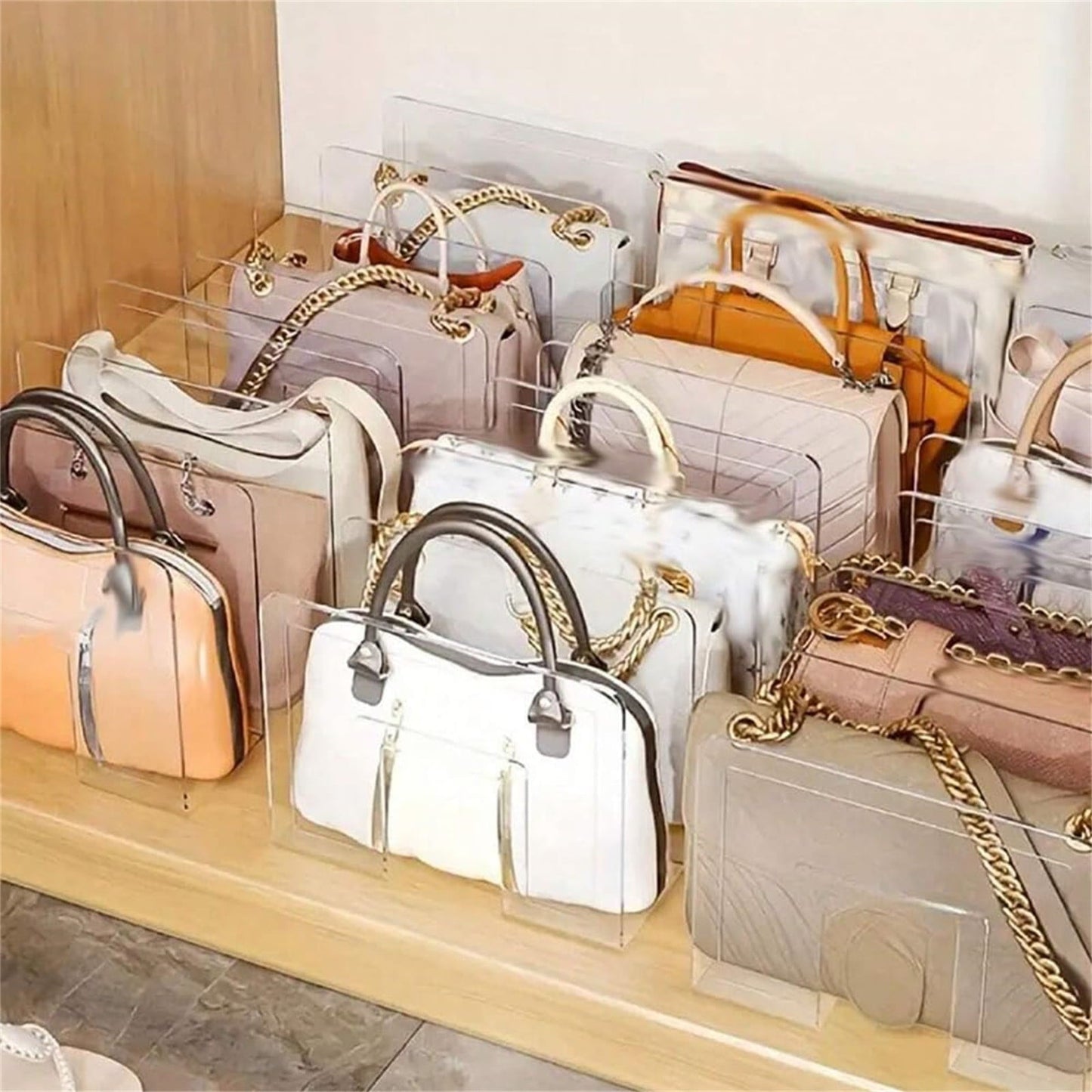 Acrylic File Sorter, Clear Handbag Holder Acrylic Desk Organizer, Sturdy Desktop Files Organizer Files Folder Holder Rack for Envelopes Mail Letter Paper Notebook Electronics, 1 Pcs, 12.6x5.9x5.12 12.6" x 5.9" x 5.12" Clear