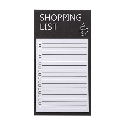 Magnetic Notepads for Fridge, Big Notepads for Shopping List,Reminders -Strong Magnetic Back- Memo Pads,Full Magnet Back Design Notepad for Shopping Lists,2.95x5.51" 50 Sheets Black