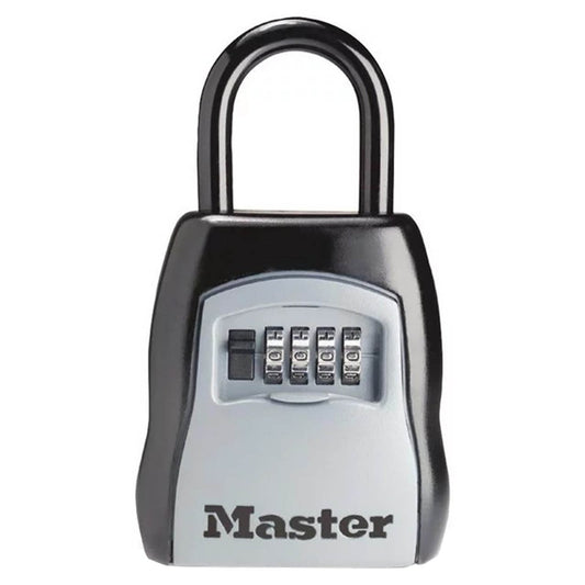 1Pack U-Shackle Waterproof Outdoor 4 Digit Combo,Large Key Lockbox with Hook,Resettable Combination Code Lock Box,Waterproof Security Wall Mount Lock Box for Home,Apartment Key(Black) Black