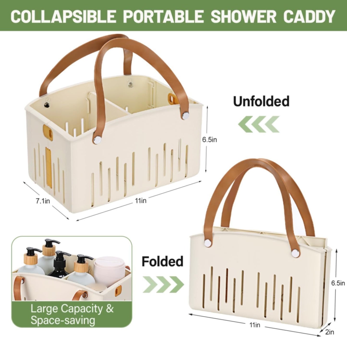 Cotton Woven Basket with PU Leather Handle, Clothes Toys Candy Gifts Cotton Rope Organizer, Living Room Basket Bathroom Shower Storage Laundry Basket, Dog Cat Bed, Fall Basket, 11.02x8.66x4.33 11.02" x 7.09" x 6.5" White