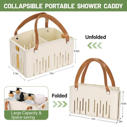Cotton Woven Basket with PU Leather Handle, Clothes Toys Candy Gifts Cotton Rope Organizer, Living Room Basket Bathroom Shower Storage Laundry Basket, Dog Cat Bed, Fall Basket, 11.02x8.66x4.33 11.02" x 8.66" x 4.33" White