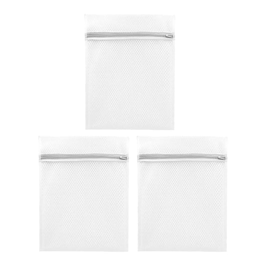 3 Pcs Mesh Laundry Bag For Delicates Wash Bag For Underwear Lingerie Small Premium Fine Mesh Laundry Bags with Sturdy Zipper for Delicates,Travel Storage Organize Bag Laundry Bag,3 Pcs,9.06x11.81 3 Pcs