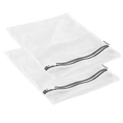 2 Pack 12" x 15" Laundry Mesh Net Washing Bag for Clothes bra Lingerie Socks Underwear,2 Pack Thickened Fine Mesh Gray Zippered Laundry Bags,Protective Wash Bags for Clothes,Laundry Mesh Bags 12" x 15"