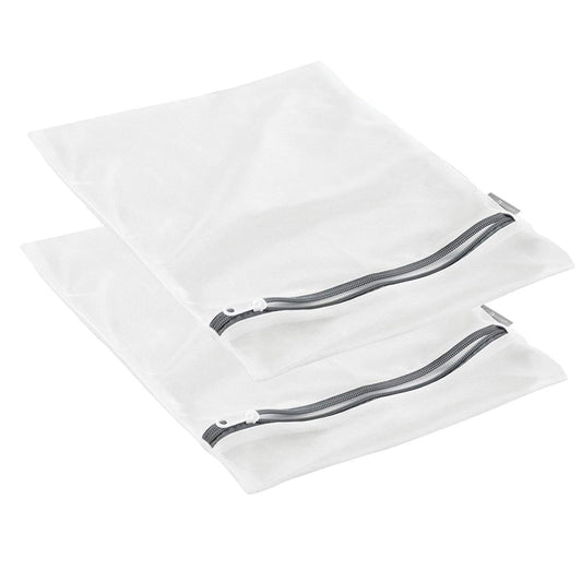 2 Pack 12" x 15" Laundry Mesh Net Washing Bag for Clothes bra Lingerie Socks Underwear,2 Pack Thickened Fine Mesh Gray Zippered Laundry Bags,Protective Wash Bags for Clothes,Laundry Mesh Bags 12" x 15"