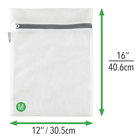 2 Pack 12" x 15" Laundry Mesh Net Washing Bag for Clothes bra Lingerie Socks Underwear,2 Pack Thickened Fine Mesh Gray Zippered Laundry Bags,Protective Wash Bags for Clothes,Laundry Mesh Bags 12" x 15"