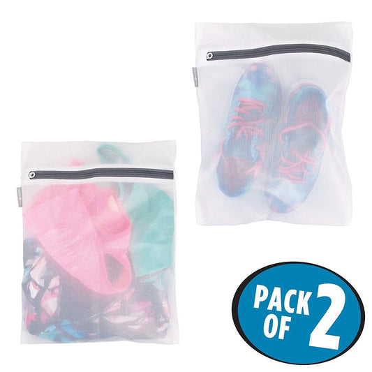 2 Pack 12" x 15" Laundry Mesh Net Washing Bag for Clothes bra Lingerie Socks Underwear,2 Pack Thickened Fine Mesh Gray Zippered Laundry Bags,Protective Wash Bags for Clothes,Laundry Mesh Bags 16" x 19"