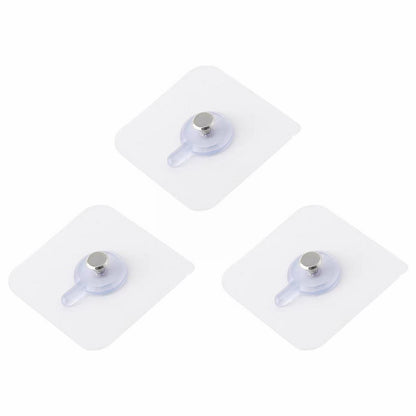 Self Adhesive Picture Hooks, Heavy Duty Picture Hangers Without Nails, Wall Hooks for Hanging, Transparent Waterproof Frame Hangers, Sticky Hook for Bathroom Kitchen, 3 Pcs, 2.4x2.4 2.4" x 2.4" White/2 Pcs