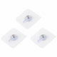 Self Adhesive Picture Hooks, Heavy Duty Picture Hangers Without Nails, Wall Hooks for Hanging, Transparent Waterproof Frame Hangers, Sticky Hook for Bathroom Kitchen, 3 Pcs, 2.4x2.4 2.4" x 2.4" White/2 Pcs