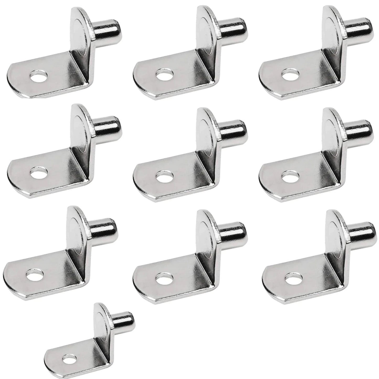 20 Pcs Shelf Support Peg,L Shaped Metal Shelf Peg With Hole,6 Mm Cabinet Shelf Bracket Peg,L-Shaped Plated Shelf Pins Holders for Bookcase Kitchen Closet Shelf Shelves Furniture Cabinet 20PCS