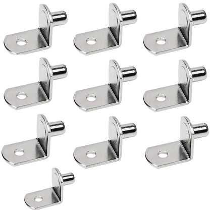 20 Pcs Shelf Support Peg,L Shaped Metal Shelf Peg With Hole,6 Mm Cabinet Shelf Bracket Peg,L-Shaped Plated Shelf Pins Holders for Bookcase Kitchen Closet Shelf Shelves Furniture Cabinet 20PCS