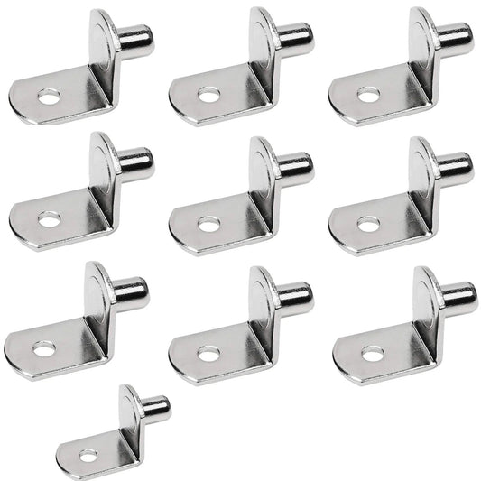 20 Pcs Shelf Support Peg,L Shaped Metal Shelf Peg With Hole,6 Mm Cabinet Shelf Bracket Peg,L-Shaped Plated Shelf Pins Holders for Bookcase Kitchen Closet Shelf Shelves Furniture Cabinet 20PCS