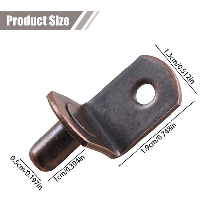 20 Pcs Shelf Support Peg,L Shaped Metal Shelf Peg With Hole,6 Mm Cabinet Shelf Bracket Peg,L-Shaped Plated Shelf Pins Holders for Bookcase Kitchen Closet Shelf Shelves Furniture Cabinet,20PCS C