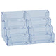Business Card Holder, Acrylic Business Card Stand for Desk with 4 Tier, Plastic Cards Display Holder for Exhibition, Home and , 8 Pocket, 1 Pack, 7.68x3.35x3.94 7.68" x 3.35" x 3.94" Clear