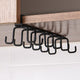 Under Cabinet Storage Mug Hooks, Under Cabinet Utensil Holder Hanger Hook, Double Sided Utensil Racks Coffee Mug Holder for Kitchen Storage, 12 Hooks, 10.03x3.15x2.75 10.8" x 3.34" x 2.95" Black