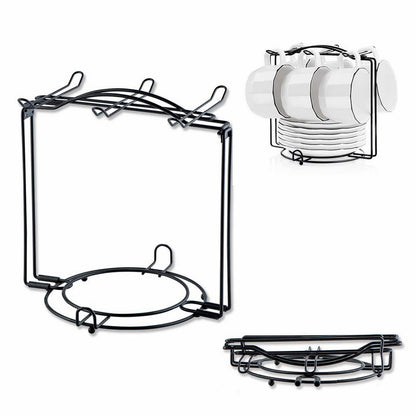 Under Cabinet Storage Mug Hooks, Under Cabinet Utensil Holder Hanger Hook, Double Sided Utensil Racks Coffee Mug Holder for Kitchen Storage, 12 Hooks, 10.03x3.15x2.75 7.3" x 6.7" x 8.2" Silver