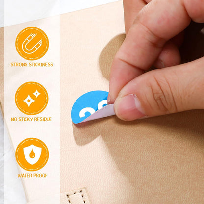 1 Inch Round Number Stickers,1-100 Multi-Color Self-Adhesive Labels for Mailbox,Scrapbook,and DIY Crafts,Easy to Peel and Stick on Various Surfaces,Durable Paper Material for Long-Lasting Use Blue