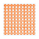 1 Inch Round Number Stickers,1-100 Multi-Color Self-Adhesive Labels for Mailbox,Scrapbook,and DIY Crafts,Easy to Peel and Stick on Various Surfaces,Durable Paper Material for Long-Lasting Use Orange