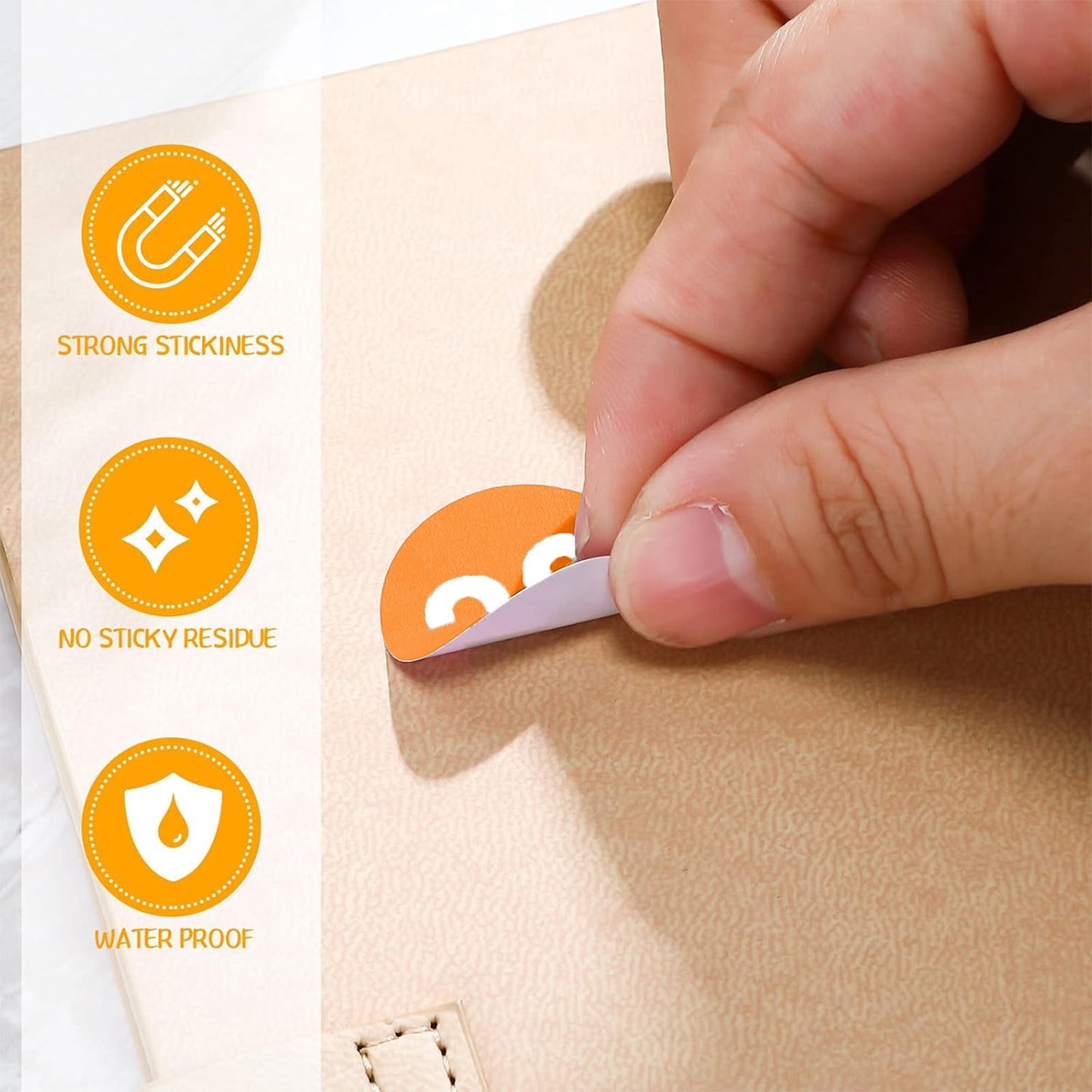 1 Inch Round Number Stickers,1-100 Multi-Color Self-Adhesive Labels for Mailbox,Scrapbook,and DIY Crafts,Easy to Peel and Stick on Various Surfaces,Durable Paper Material for Long-Lasting Use Orange