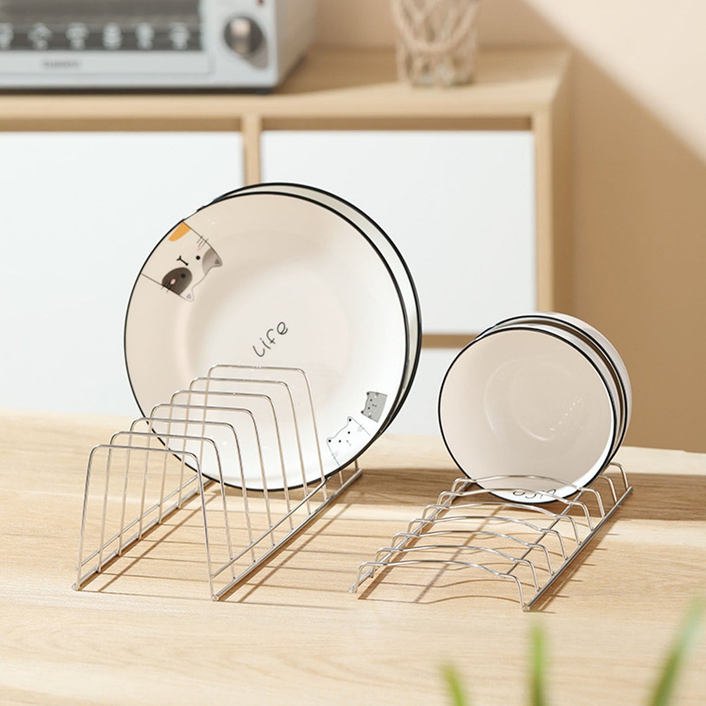 1 Pcs Lid Organizer,Pot Lid Organizer,Metal Pot Lid Holder,8-Tier Pot Lid Rack for Bakeware Dish Plate,Cutting Boards,Pots & Pans,Serving Trays,Containers in Cabinet Pantry,(A,11.61x4.72x0.9 in) A
