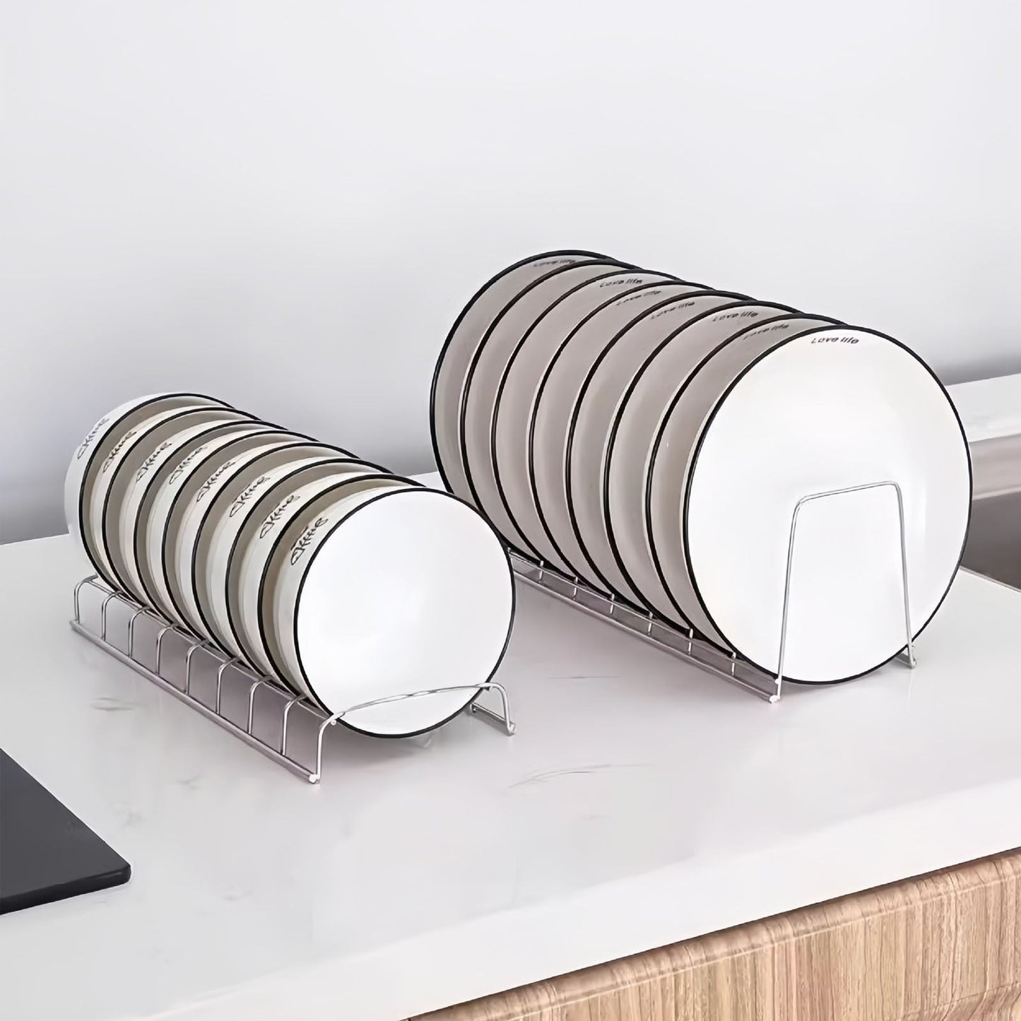 1 Pcs Lid Organizer,Pot Lid Organizer,Metal Pot Lid Holder,8-Tier Pot Lid Rack for Bakeware Dish Plate,Cutting Boards,Pots & Pans,Serving Trays,Containers in Cabinet Pantry,(A,11.61x4.72x0.9 in) A