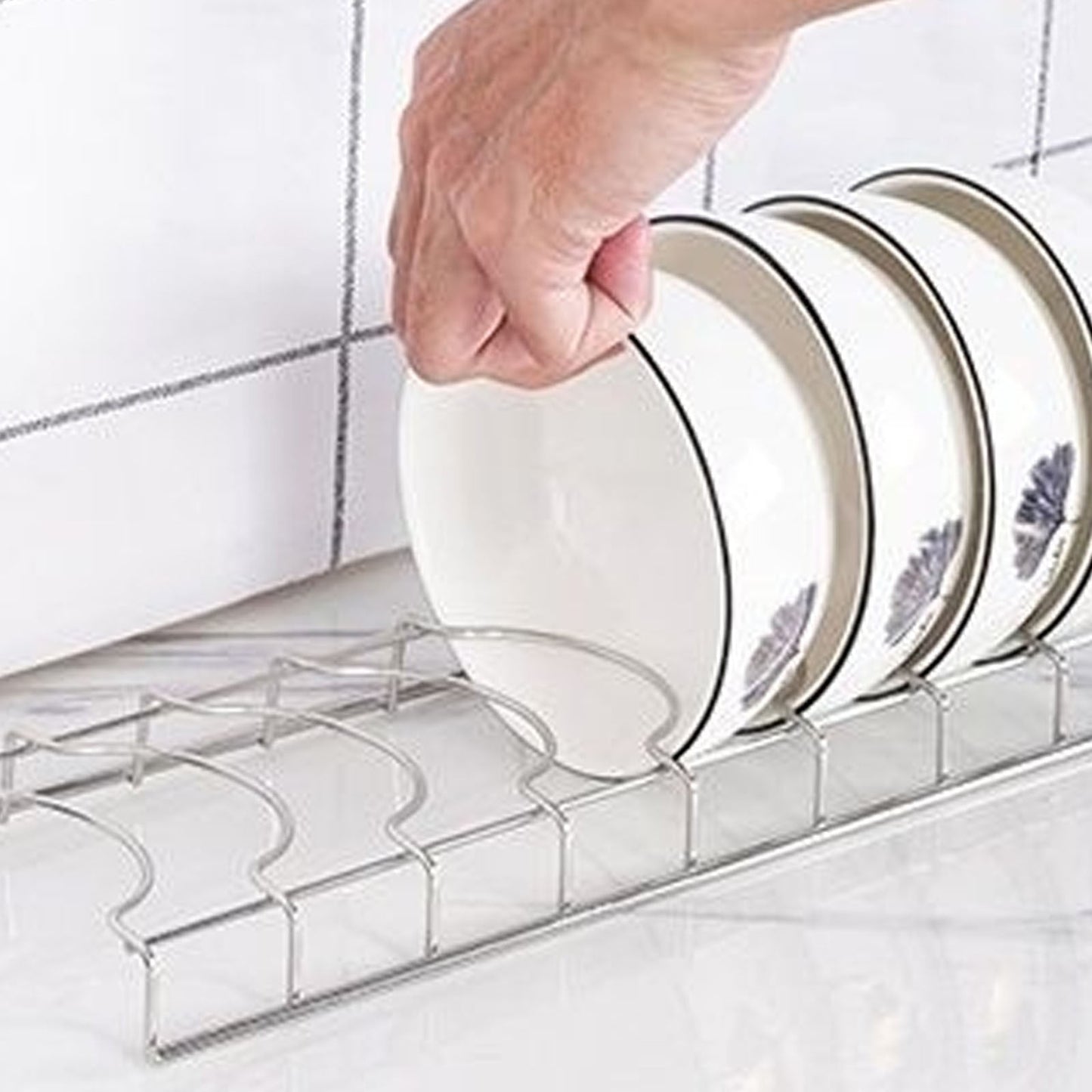 1 Pcs Lid Organizer,Pot Lid Organizer,Metal Pot Lid Holder,8-Tier Pot Lid Rack for Bakeware Dish Plate,Cutting Boards,Pots & Pans,Serving Trays,Containers in Cabinet Pantry,(A,11.61x4.72x0.9 in) B
