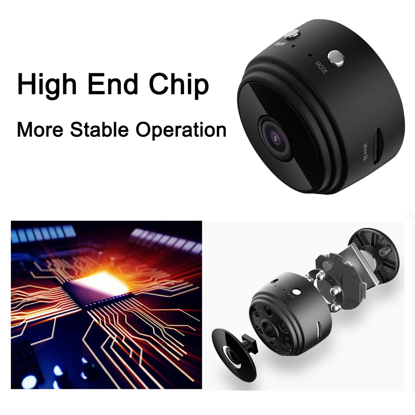 Mini Security Camera 3 Pack,1080P HD WiFi Spy Camera with Night Vision,USB Powered Hidden Camera for Home Office,Remote Monitor via Phone APP,Motion Detection