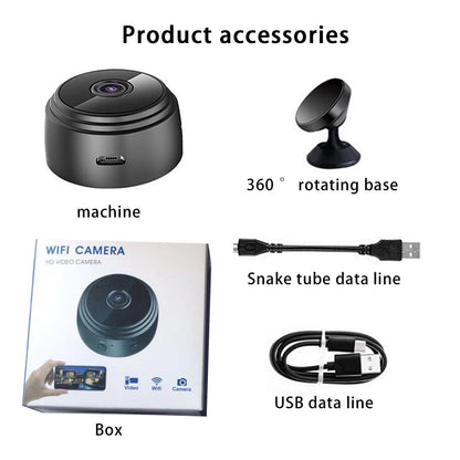 Mini Security Camera 3 Pack,1080P HD WiFi Spy Camera with Night Vision,USB Powered Hidden Camera for Home Office,Remote Monitor via Phone APP,Motion Detection