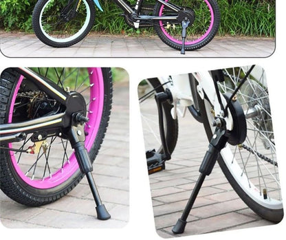 Universal Bicycle Stand - Side Stand - Adjustable - MTB - City Bike - Granny Bike - E-Bike - Racing Bike - Bicycle Accessories - Single Stand - Bicycle Support - 12 Inch - Black - 1 Piece