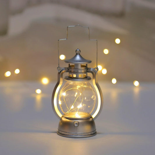Battery operated candles - LED candles - candles - Hangable - Retro decorations - Christmas candles - LED candles with moving flame - Rituals products - candle holder - rechargeable candles - battery operated moving candles - Silver