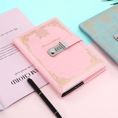 Diary - Journal - diary with lock - password book - Notebook - notebook A5 - diary for adults - books - Retro - Creative - Christmas gifts - Christmas gifts for adults - gift for women - gift for men - 1 piece
