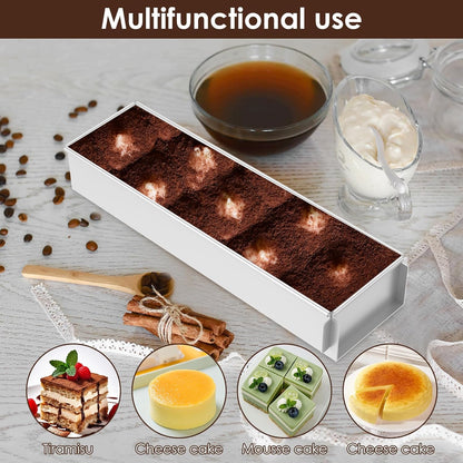 Baking tin - Cake tin - Tiramisu tin - Baking pan - Rectangular cake tin - Terrine tin - Loaf tin - Dessert tin - Pastry - Oblong baking tin - Kitchen utensils - Baking utensils - Kitchen accessories - Stainless steel - Stainless steel - Silver - 1 piece