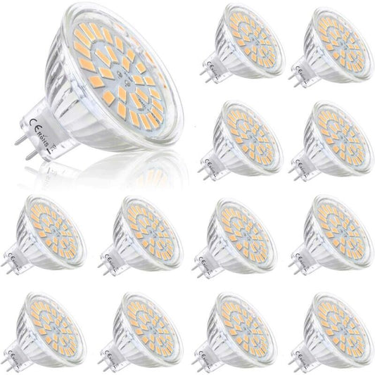 12 Pack MR16 LED Bulbs 12V 5W Warm White 2800K 120 Degree