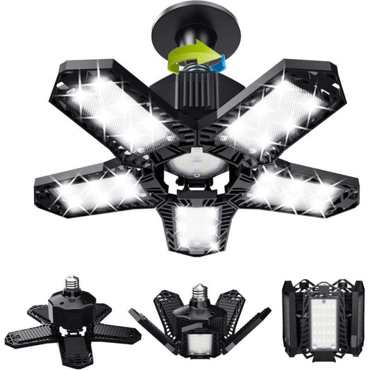 LED Garage Light 120W 12000 lm Deformable Ceiling Lamp E26 E27