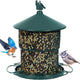 Hanging Metal Bird Feeder Mesh Tube Green