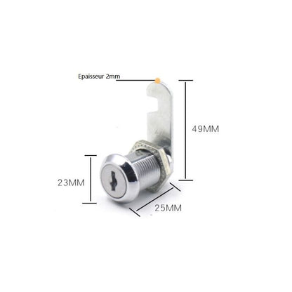 4 Pcs Cylinder Furniture Locks for Cupboards Cabinets and Wardrobes, 25 mm