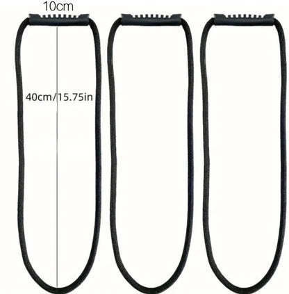 4 pieces - Cable management strap - Cable management strap - Carrying rope - Handle - Storage rope - Storage accessories - Suitable for cable storage - Tools - Water pipes - Black - 10*40cm