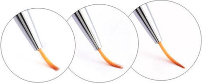 Nail Art Pens Set of 3 | Nail Brushes | silver
