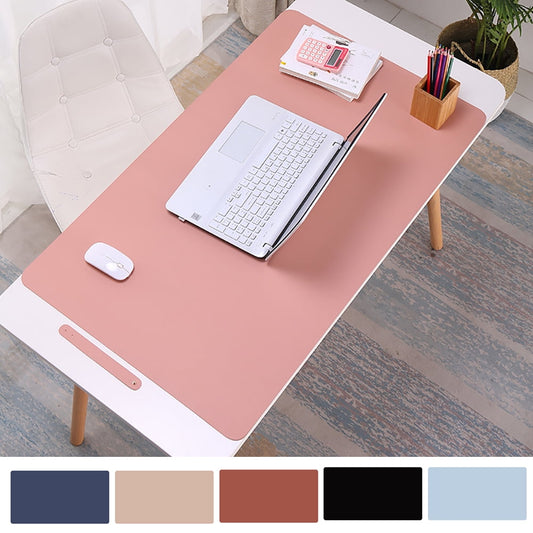 Dengjunhu Desk Pad Protector,Mouse Pad,Office Desk Mat, Non-Slip Desk Blotter, Laptop Desk Pad, Waterproof Desk Writing Pad for Office and Home Pink