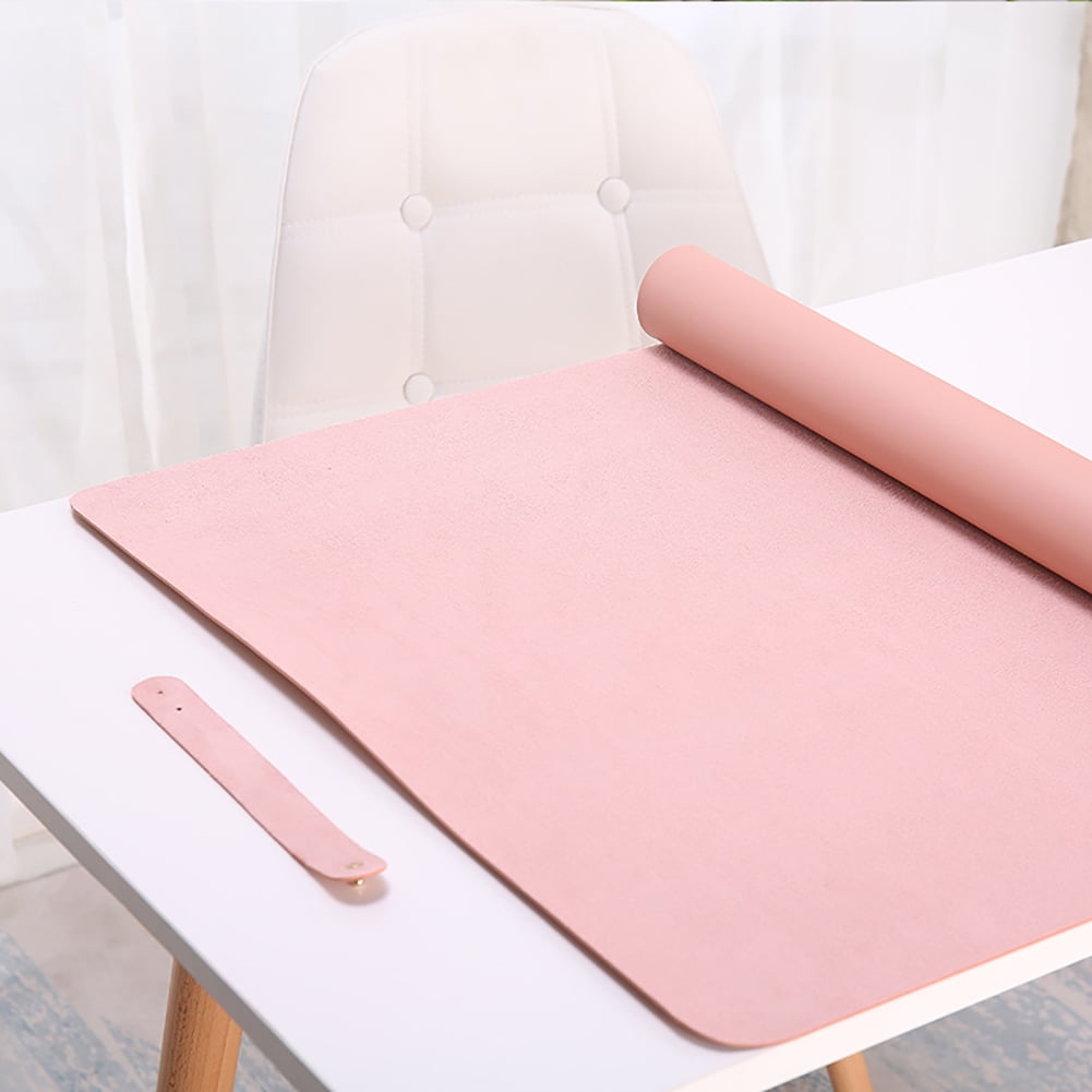 Dengjunhu Desk Pad Protector,Mouse Pad,Office Desk Mat, Non-Slip Desk Blotter, Laptop Desk Pad, Waterproof Desk Writing Pad for Office and Home Pink