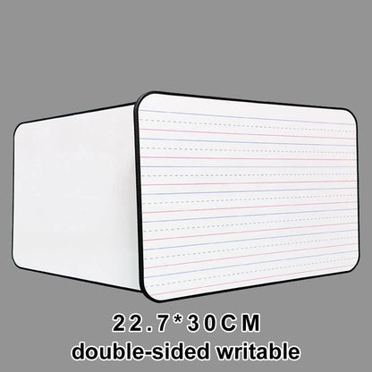 2Pcs Double-Sided Dry Erase White Board,Magnetic Small Whiteboard with Lines and Blank Surface,Portable Handheld Lapboard with Stripe,Great for Home (Random)