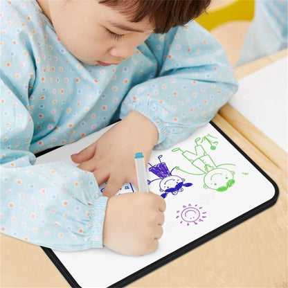 2Pcs Double-Sided Dry Erase White Board,Magnetic Small Whiteboard with Lines and Blank Surface,Portable Handheld Lapboard with Stripe,Great for Home (Random)
