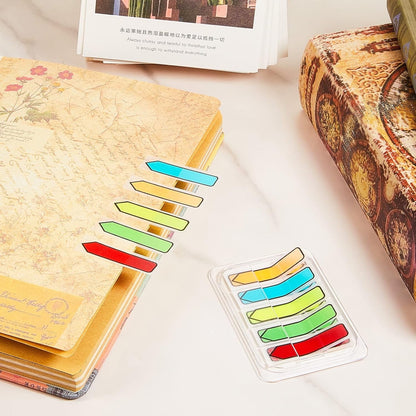 6 Packs/600Pcs Arrow Flags Arrow Tabs,5 Colors Sticky Flags Arrow Sticky Notes,Sign Stickers,Message Flags for Office,Notebook,Annotating,Books,Notary,Books(Multicolor)