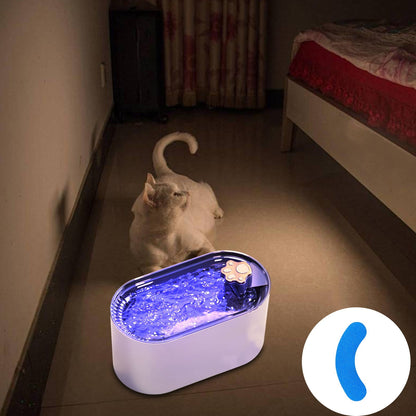Cats Water Fountains, 3L Automatic Pet Dispenser, Automatic Cats Water Fountains Dog Water Dispenser, Whispers Quiet Cats Fountains Pet Water Fountains, Dog Water Dispenser with LED Light B